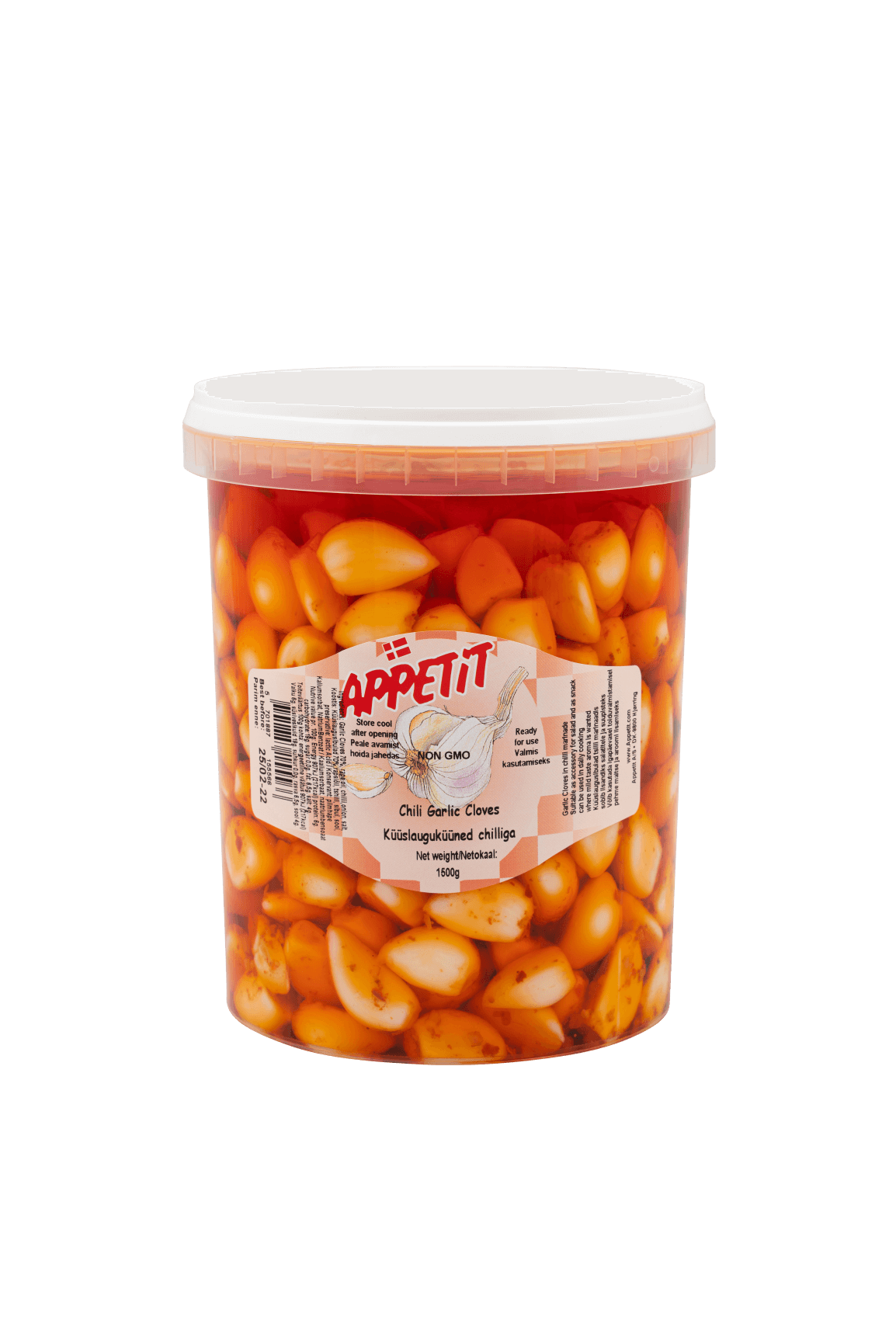 Küüslauguküüned chilliga 1500g/1175g