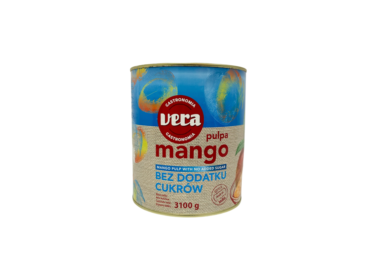 Mango pulp with no added sugar 3100g